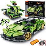 STEM Building Blocks Kit for Kids - 2 in 1 Remote Control Race Car and Robot Toy, Great Gift for Boys, Teens Age 6 7 8-12+ Year Old Who Love Engineering and RC Sports Car Toys