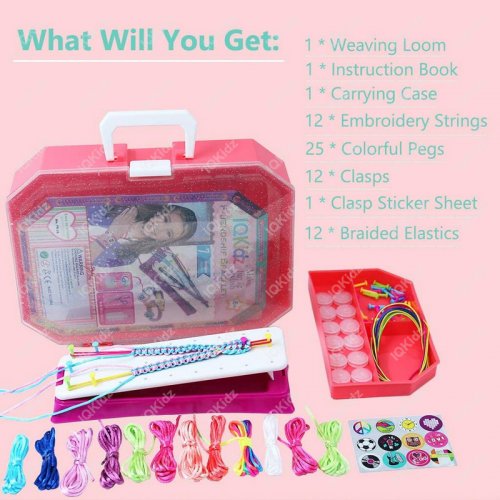 IQKidz Friendship Bracelet Maker Kit - Making Bracelets Craft Toys for  Girls Age 8 - 12 yrs, Cool Birthday Gifts for 7, 9, 10, 11 Years Old Kids,  New 2020 Travel Activity Set