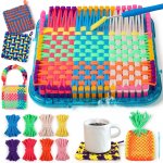 IQKidz Weaving Loom Kit Toys, DIY Arts and Crafts for Kids and Adults, Ideal Gifts for Girls Ages 5 6 7 8-12 13, Easy Potholder Loom Knitting Activity for Beginners, 224 Craft Loops